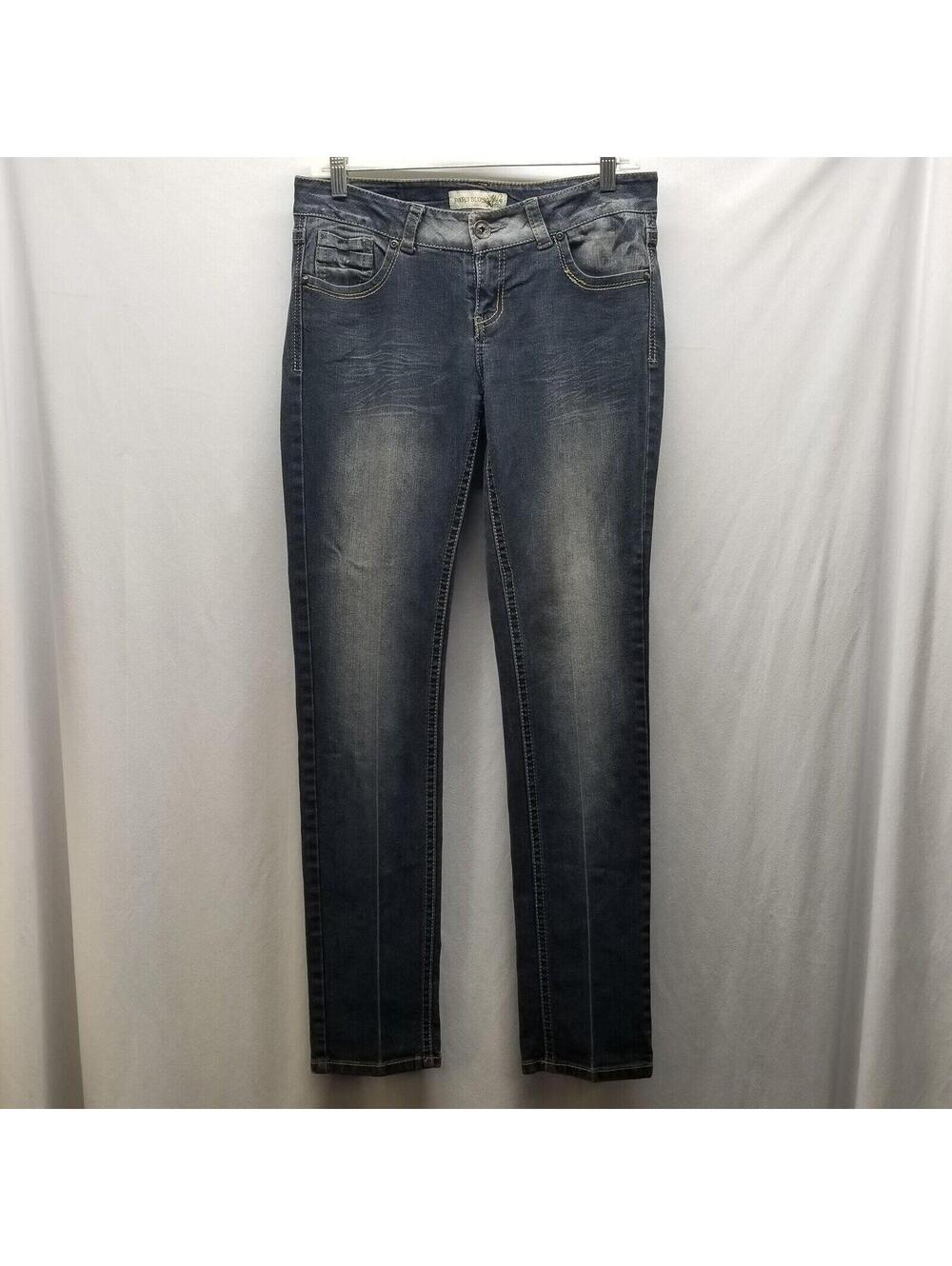 Paris Blues Womens Denim Jeans Size 11 Light Wash Low-rise 28x31